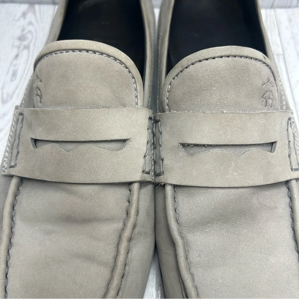 Brooks Brothers Size 8.5 Gray/Taupe Penny Loafers Suede Flats